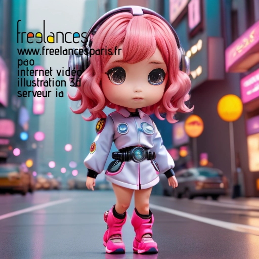 Pao mise en page internet vidéo illustration 3d serveur IA générative AI freelance paris studio de création magazines QTSBI6X0